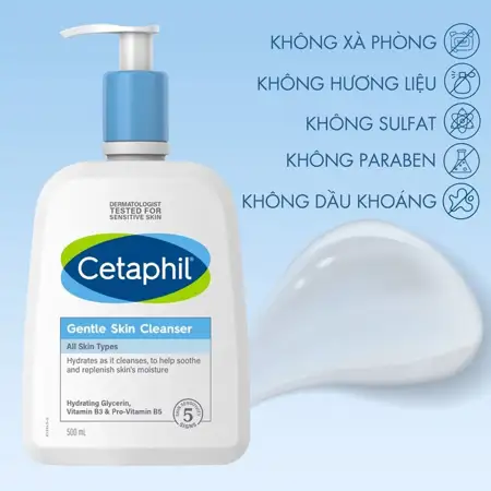 Sữa rửa mặt cetaphil canada chai/500ml
